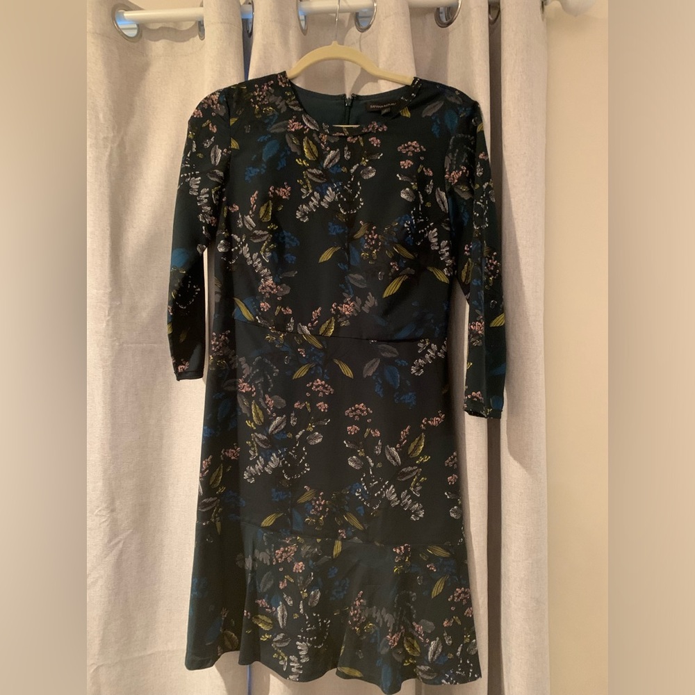 Banana Republic green floral dress PERFECT condition size 2